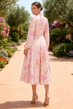 Lorelei Floral Waist Belt Midi Dress