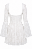 Lila Floral Lace Corset Mini Dress
