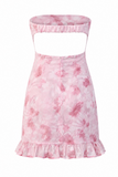 Sylvia Tie Front Floral Ruffle Mini Dress