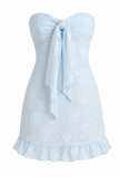 Sylvia Tie Front Floral Ruffle Mini Dress