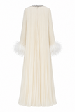 Layla Crystal Embellished Feather Maxi Dress