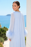 Layla Crystal Embellished Feather Maxi Dress