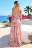 Maren Tropical Floral Strapless Long Dress
