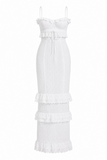 Clara Spaghetti Strap Ruffle Tiered Maxi Dress