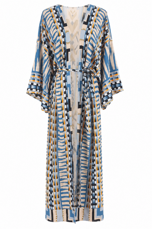 Tahlia Open Front Long Beach Kimono Robe