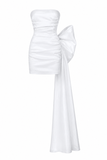 Elena Satin Strapless Two Way Dress