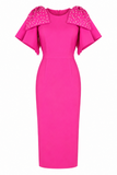 Madeline Knitted Embellished Midi Dress