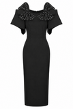 Madeline Knitted Embellished Midi Dress