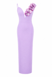 Valentina One Shoulder 3D Floral Mermaid Dress