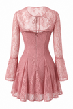 Lilith Pink Lace Mini Dress