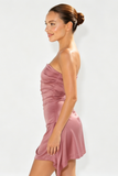 Draped Strapless Corset Dress