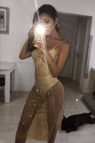 Aviana Rhinestone Midi Dress