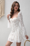 Lila Floral Lace Corset Mini Dress