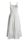 Irene Yellow Eyelet Midi Dress