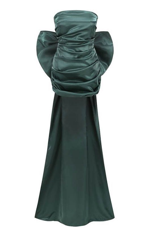 Elena Satin Strapless Two Way Dress