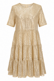 My Queen Sequin Tiered Mini Dress